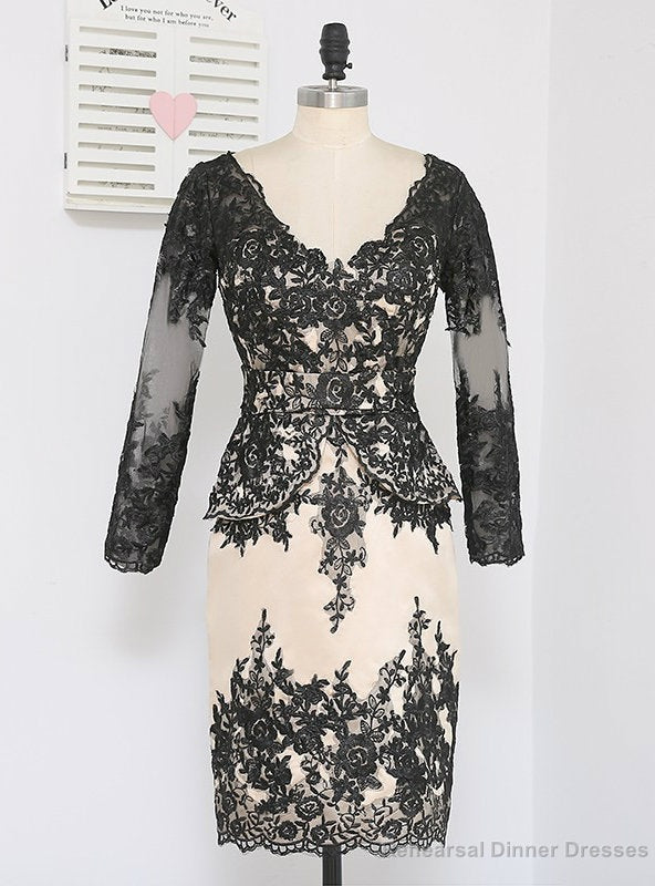 Wonderful Plus Size Black Long Sleeve Appliques Mother Of The Bride Dresses Main image