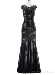 Wonderful Sequins Mother of the Bride Dresses Long Gown Black Formal Dresses