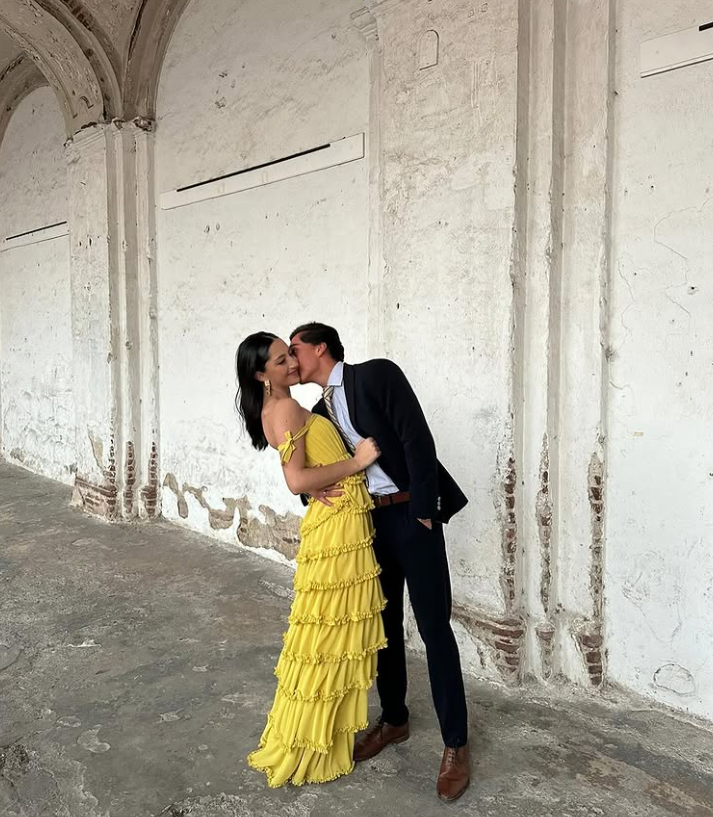 Yellow A-Line Tiered Tulle Off-The-Shoulder Long Classy Prom Party Dress