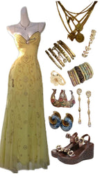 Yellow Beaded Classy Evening Dress Unique Long Classy Prom Dress