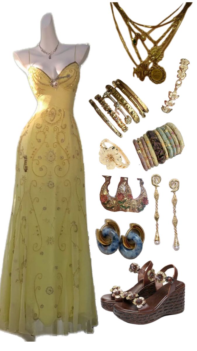 Yellow Beaded Classy Evening Dress Unique Long Classy Prom Dress