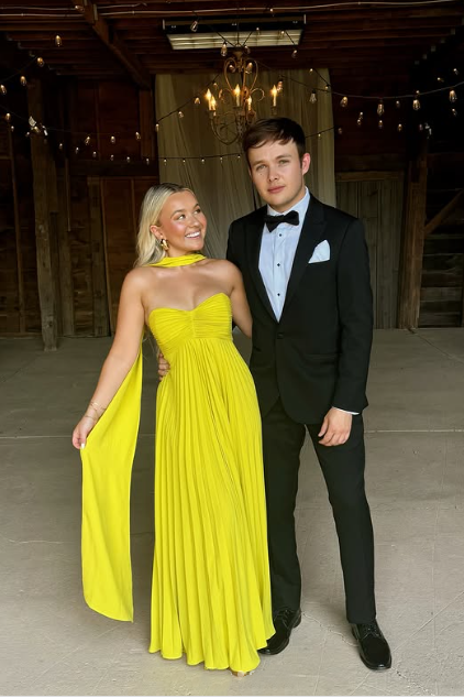 Yellow Green Fashion Simple Elegant Tube Top Off Shoulder Long Chiffon Ball Gown Party Dress Classy Evening Dress With Scarf Secondary image