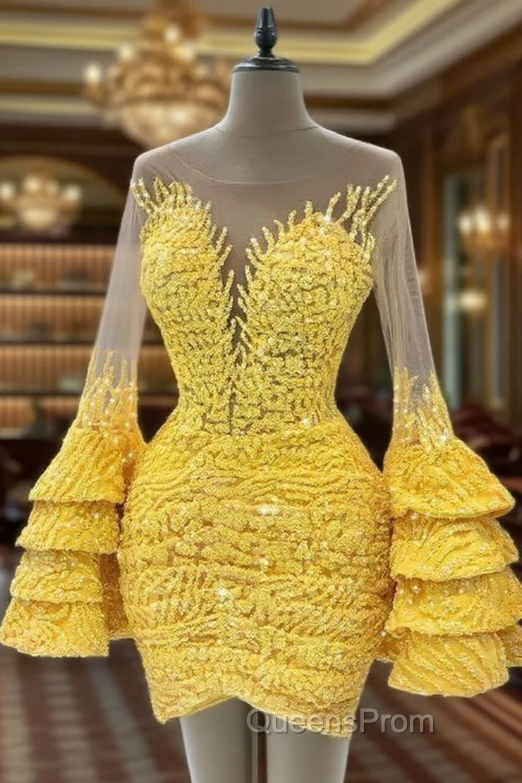 Yellow Homecoming Dress , Vintage Party Dress Main image