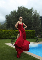 Yellow Fashion Sexy V Neck Off Shoulder Long Satin Classy Prom Dress Classy Evening Gown