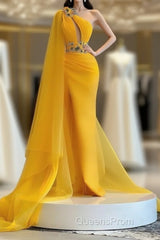 Yellow Long Evening Prom Dress