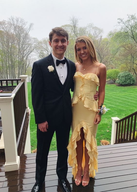 Yellow Classy Prom Dress Party Classy Evening Gowns