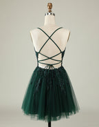 Rustic Wedding, Grey Blue Corset Back Tulle Homecoming Dress With Appliques