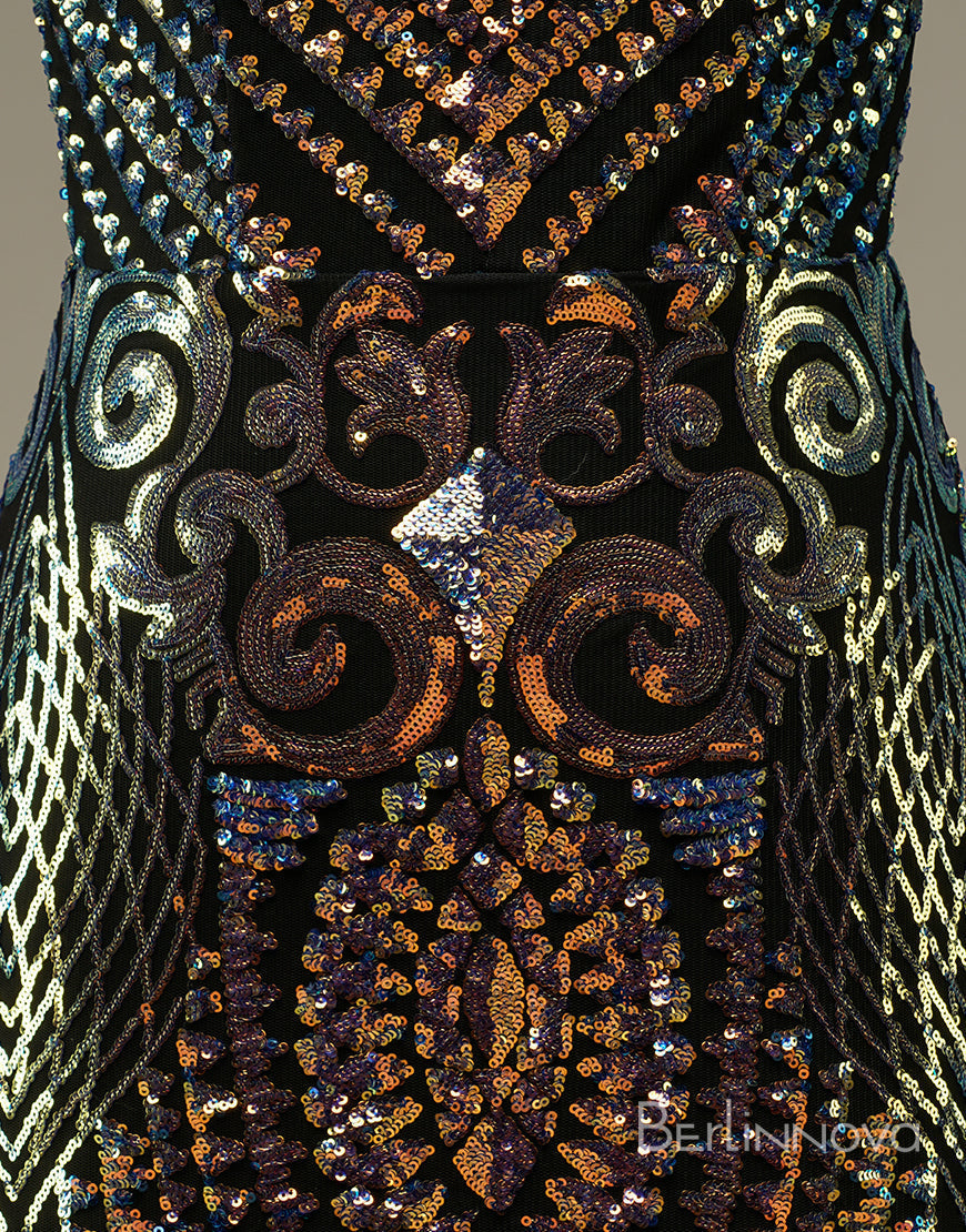 Bridesmaids Dresses Long Sleeve, Mermaid Glitter Spaghetti Straps V Neck Long Prom Dress