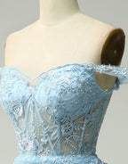 Bridesmaid Dresses Dark, Princess A-Line Off The Shoulder Tiered Prom Dress With Appliques