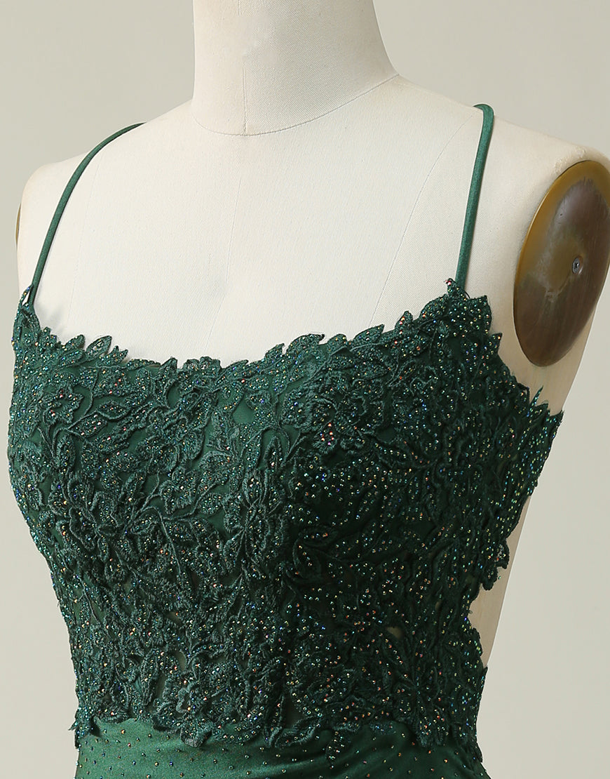 Bridesmaids Dresses Summer, Royal Blue Lace Top Spaghetti Straps Body Homecoming Dress