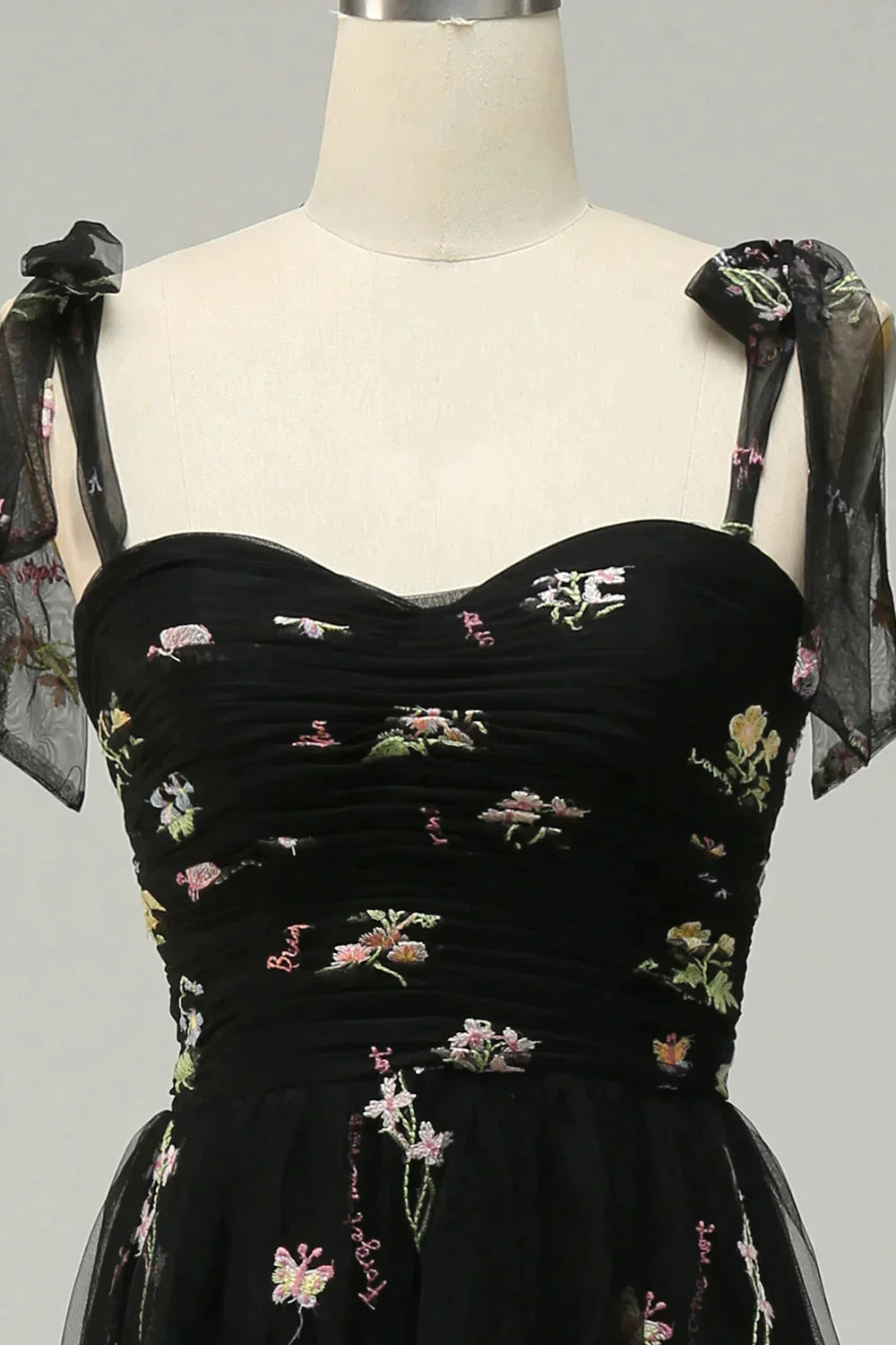 Bridesmaid Dress As Wedding Dress, Romantic A-Line Spaghetti Straps Embroidery Long Prom Dress