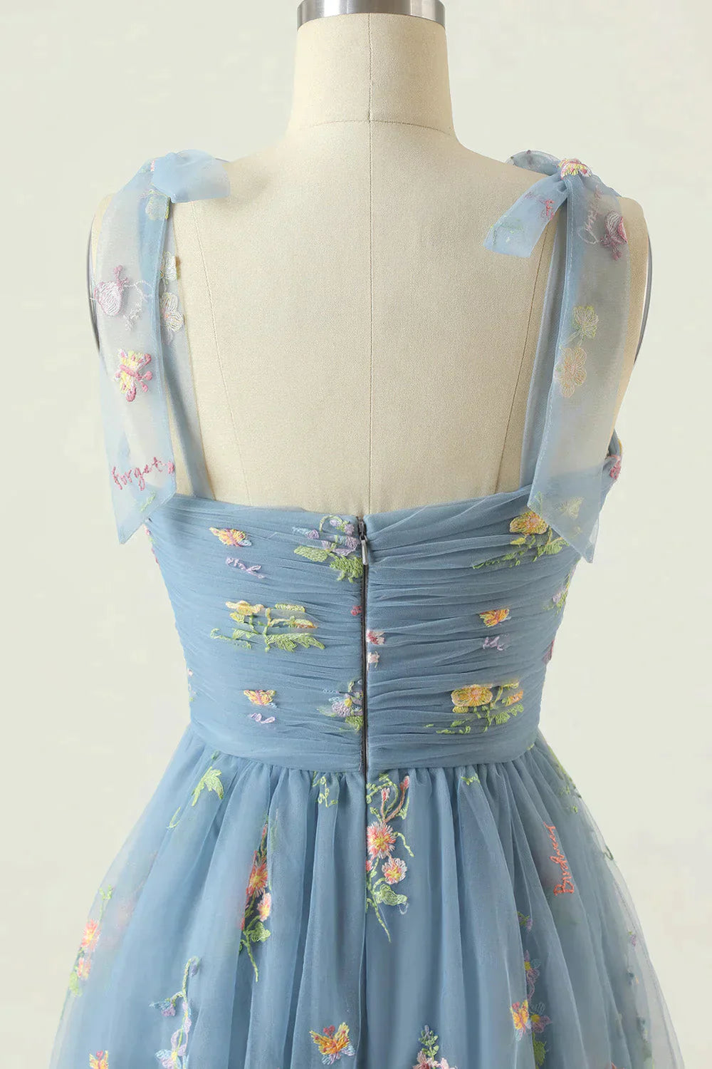 Bridesmaids Dresses Sale, Romantic A-Line Spaghetti Straps Embroidery Long Prom Dress