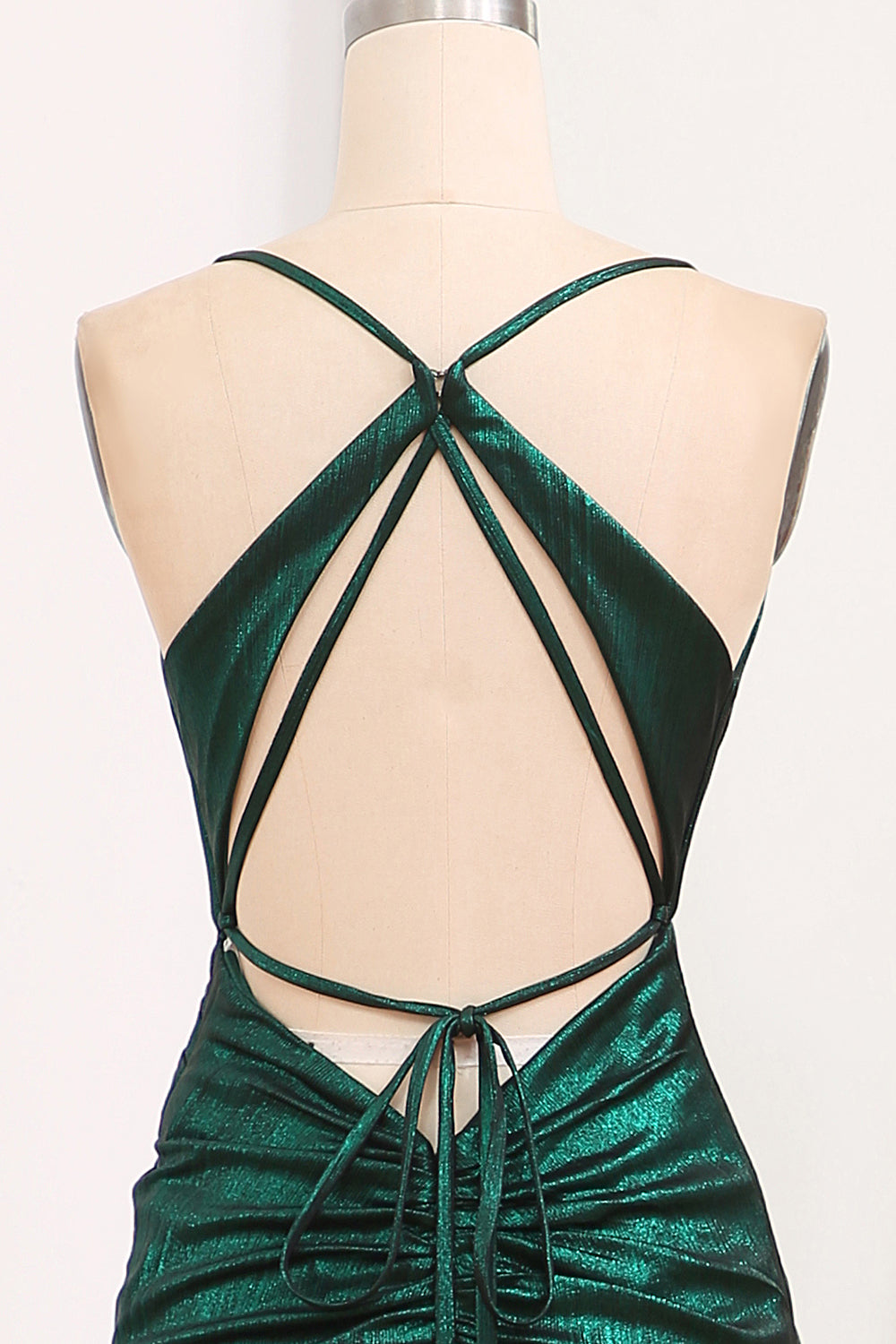 Party Dresses Size 29, Dark Green Mermaid Spaghetti Straps Keyhole Long Prom Dress With Slit