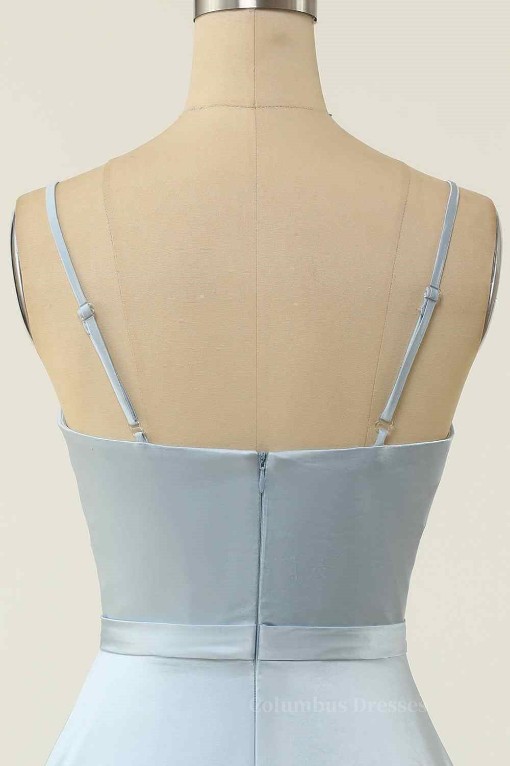 Winter Formal, A-line V Neck Twist Knot Cut-Out Pleated Mini Homecoming Dress