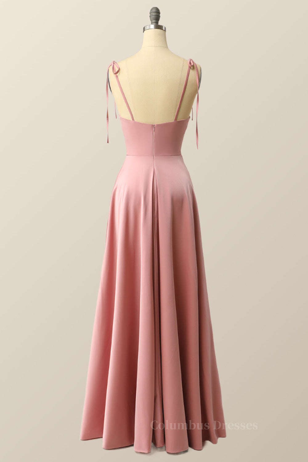 Prom Dress For Sale, Blush Pink A-line Full Length Long Prom Dress Main image