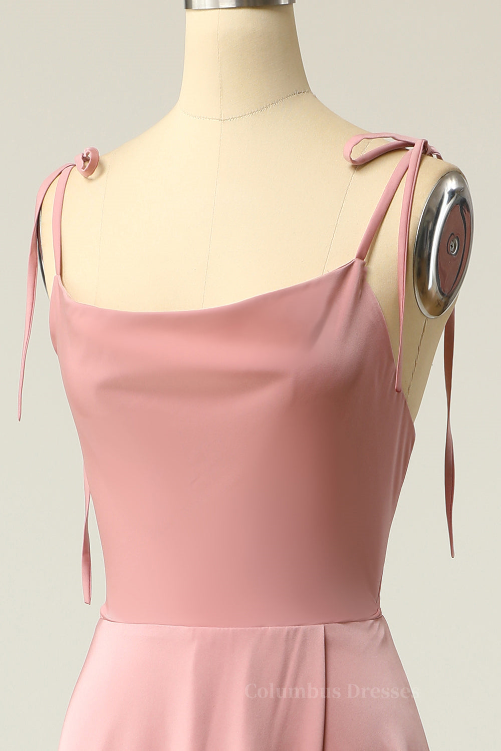 Prom Dress Tight, Blush Pink A-line Full Length Long Prom Dress