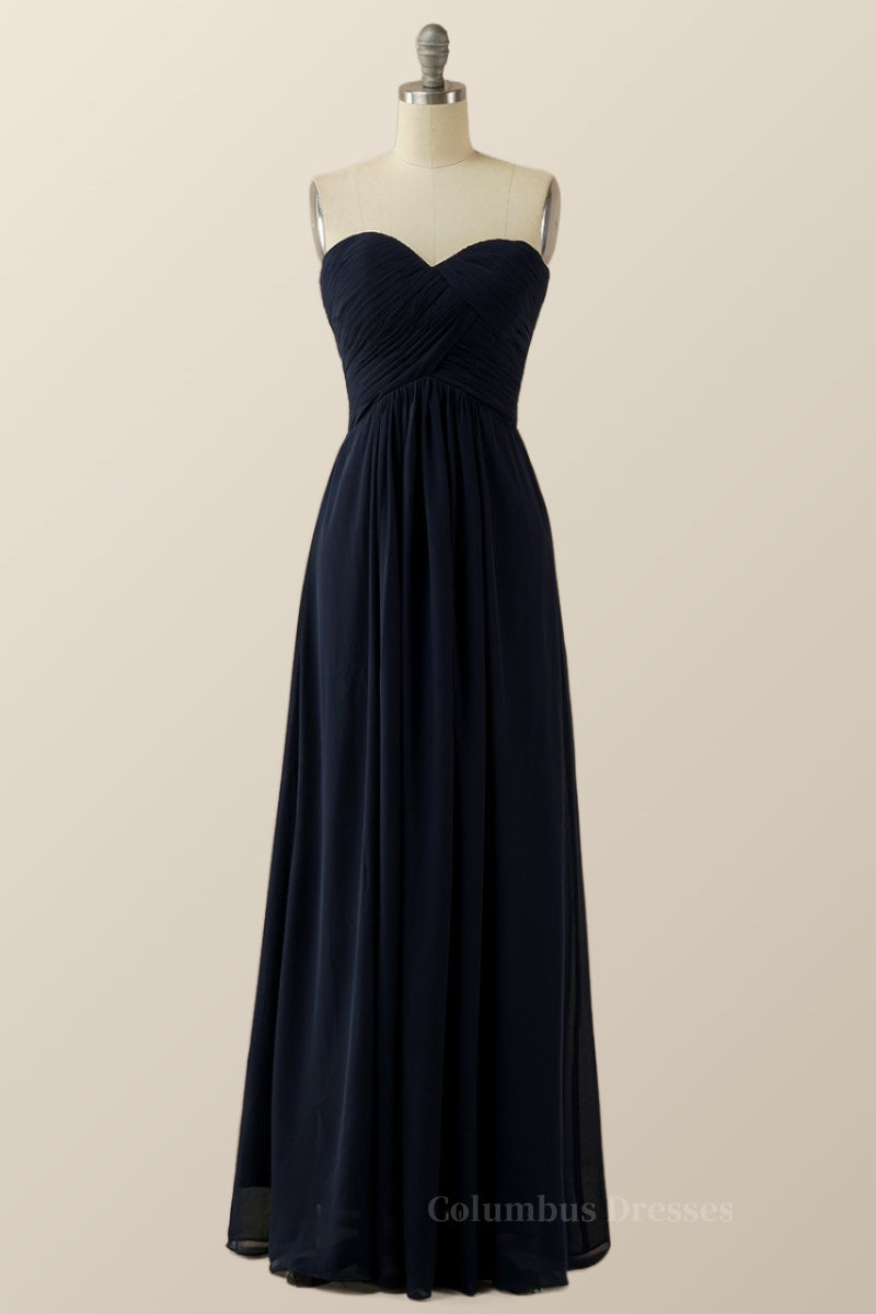 Prom Dresses Laces, Burgundy Chiffon Sweetheart A-line Long Dress