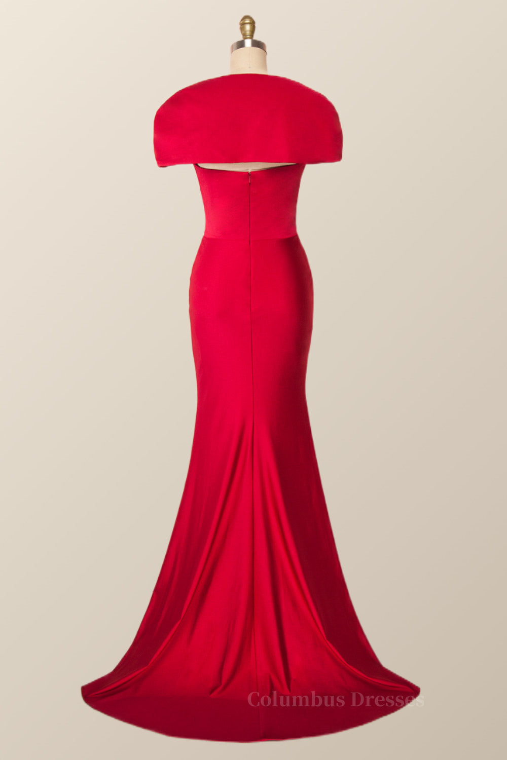 Party Dress Midi With Sleeves, Cap Sleeves Green Memaid Long Formal Dress