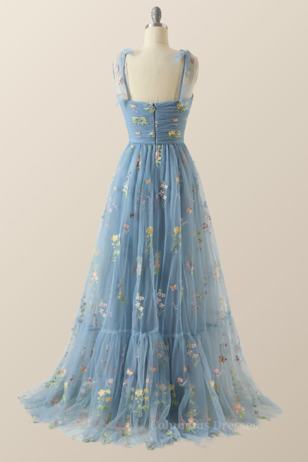 Prom Dresses Prom Dresses, Champagne A-line Embroidered Long Formal Gown