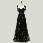 Prom Dresses Prom Dress, Champagne A-line Embroidered Long Formal Gown