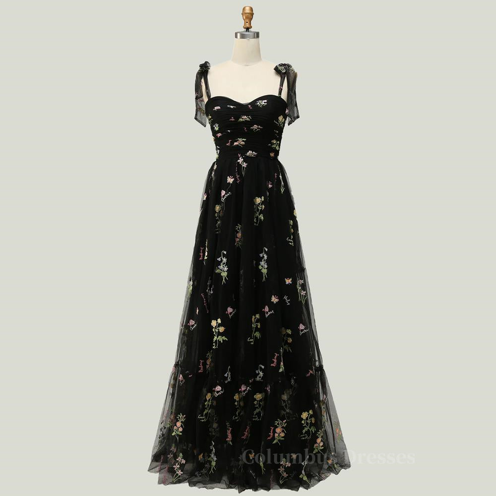 Prom Dresses Prom Dress, Champagne A-line Embroidered Long Formal Gown