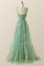 Prom Dress Affordable, Champagne A-line Embroidered Long Formal Gown