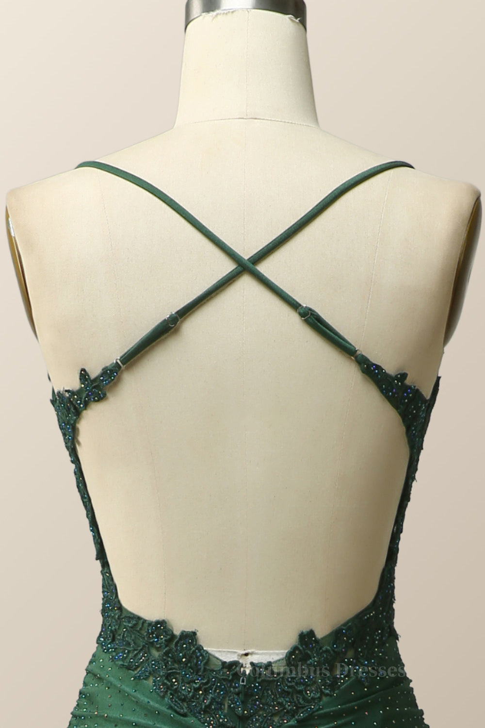 Formal Dress Fall, Dark Green Mermaid Appliques Long Formal Dress