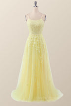 Prom Dress Beautiful, Lavender Lace Appliques A-line Long Formal Dress
