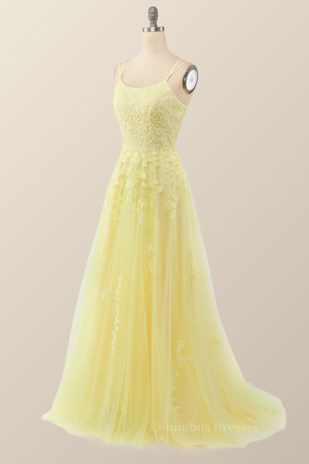 Prom Dresses Classy, Lavender Lace Appliques A-line Long Formal Dress