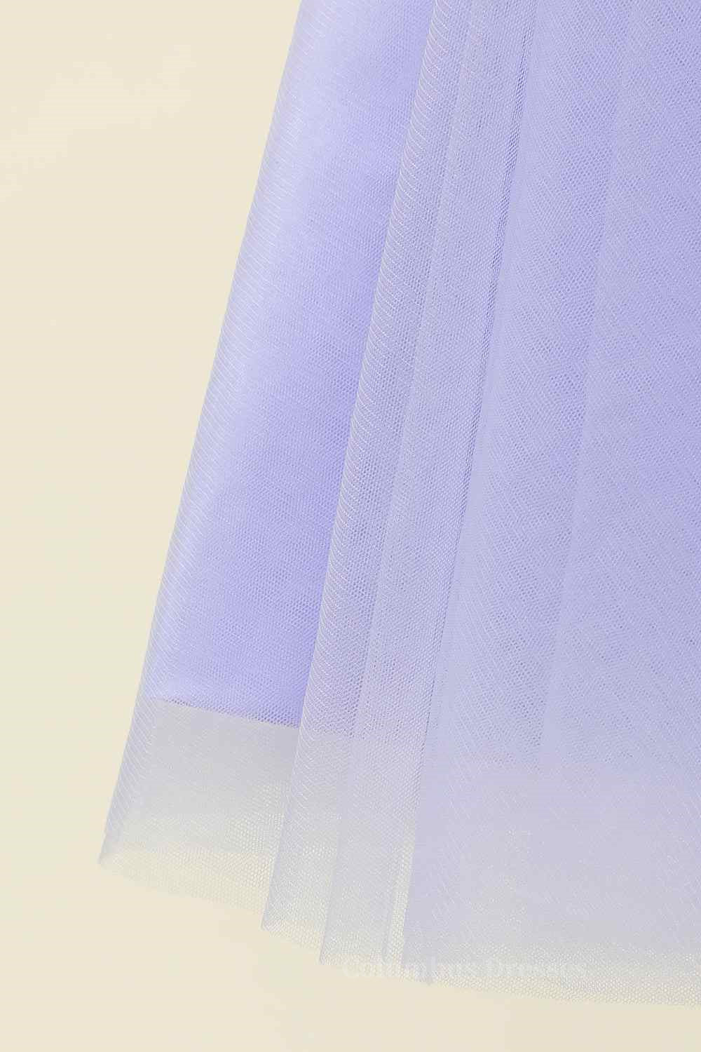 Boho Wedding Dress, Lilac A-line Strapless Sweetheart Lace-Up Back Mini Homecoming Dress