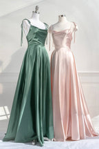 Formal Dress Styles, Long Nude Pink Prom Dresses With Thin Straps