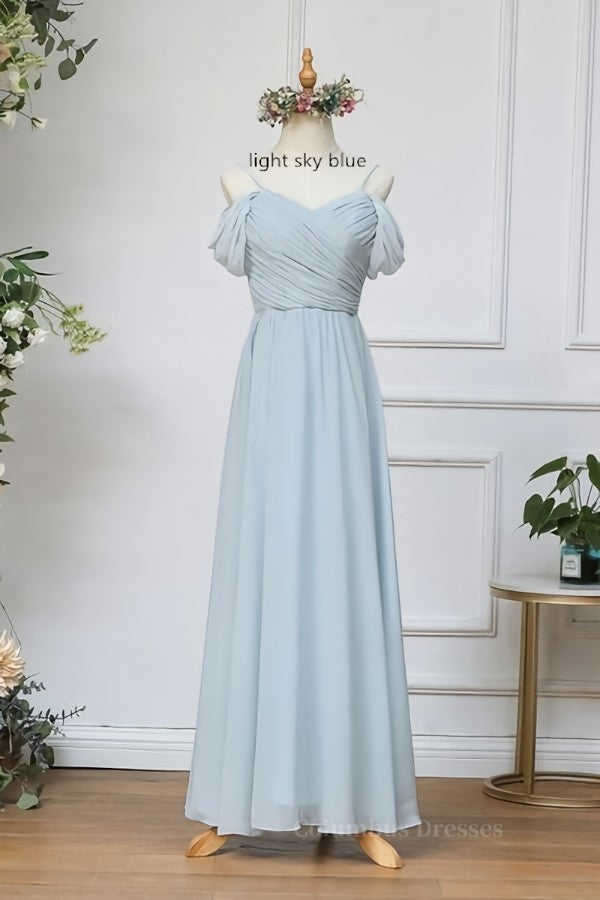 Prom Dresses For Curvy Figures, Off the Shoulder Blush Pink Bridesmaid Dress