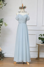 Prom Dresses For Curvy Figures, Off the Shoulder Blush Pink Bridesmaid Dress