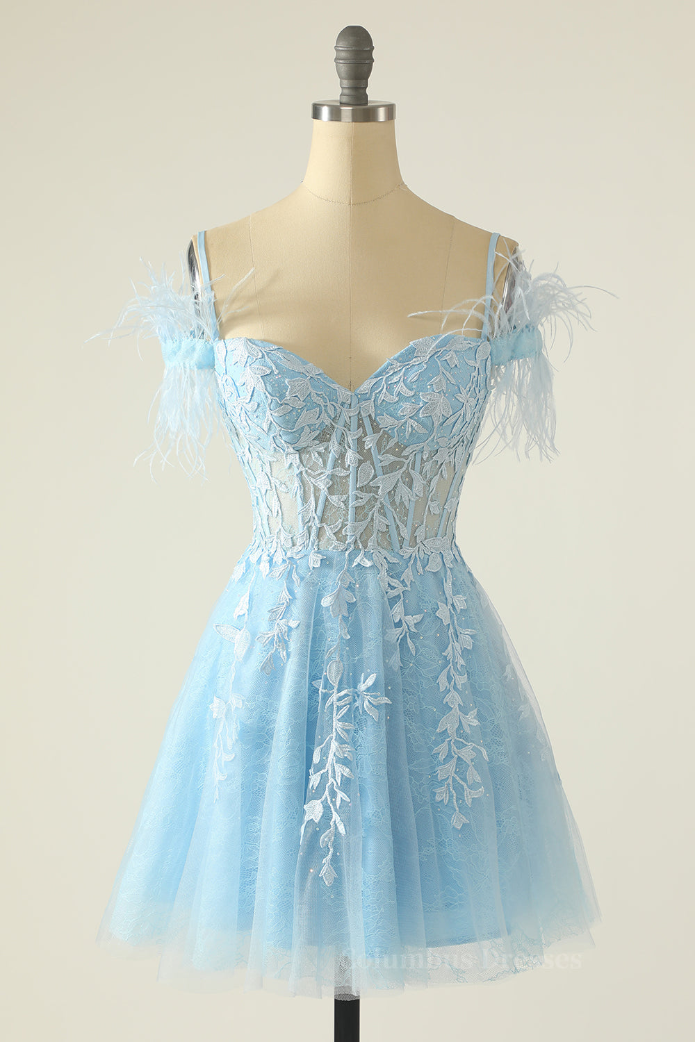 Prom Dress Idea, Princess Lavender Lace Short A-line Homecoming Dress Main image