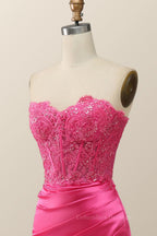 Prom Dresses 2059 Ball Gown, Sexy Pink Sweetheart Lace and Satin Long Dress
