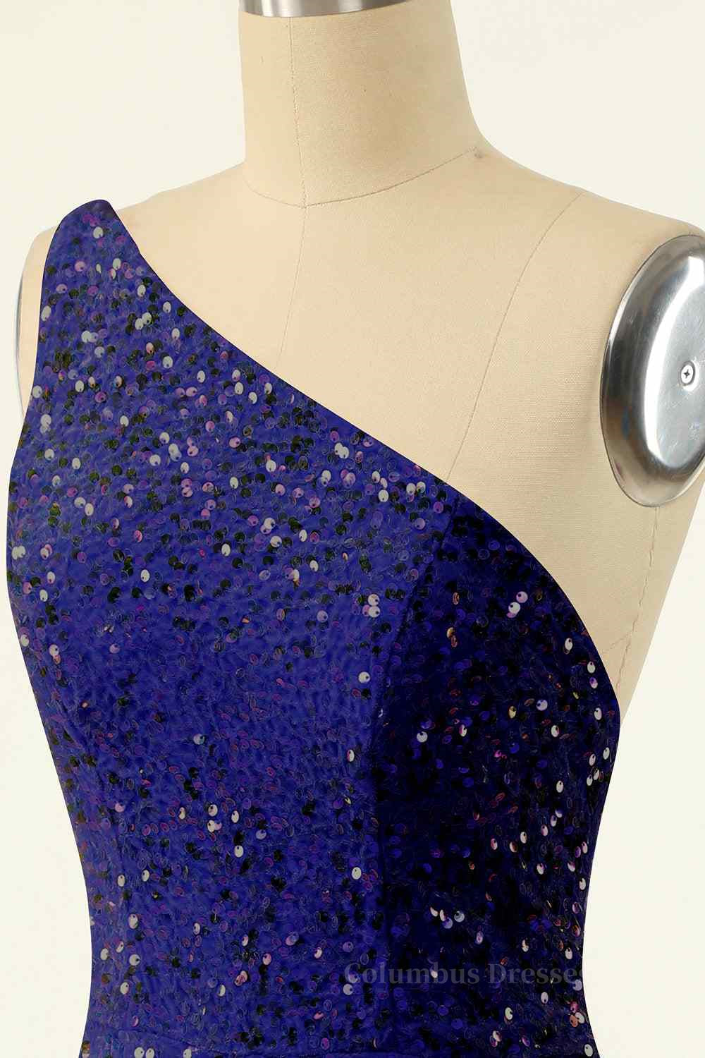 Winter Dress, Sheath One Shoulder Sequins Strap Back Mini Homecoming Dress