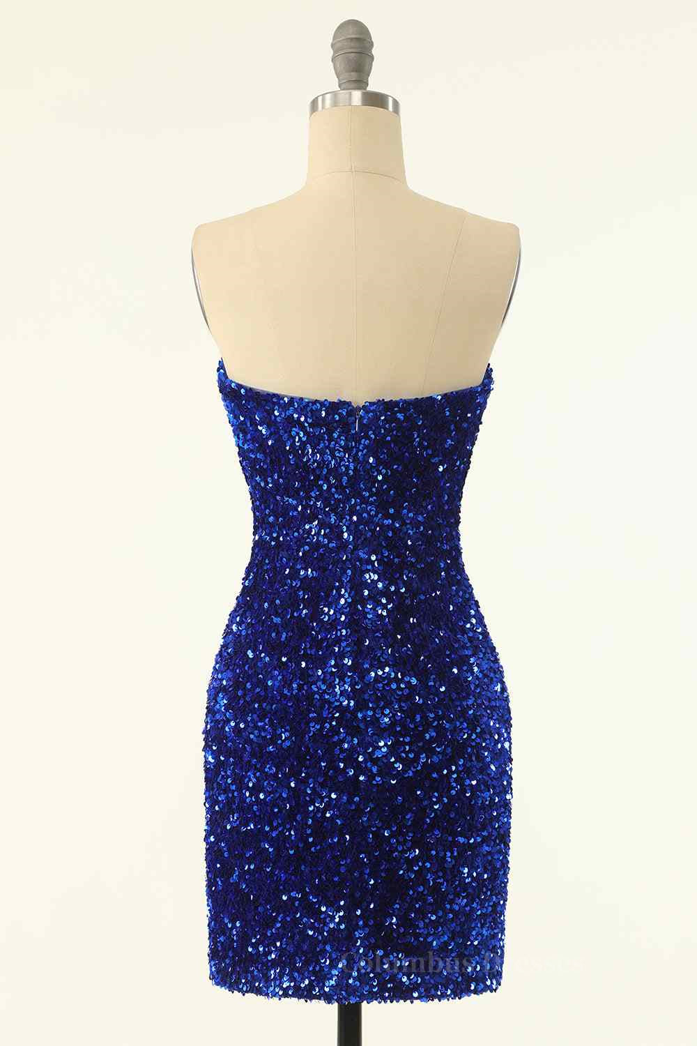Party Dress For Ladies, Sheath Strapless Sequins Mini Homecoming Dress Main image