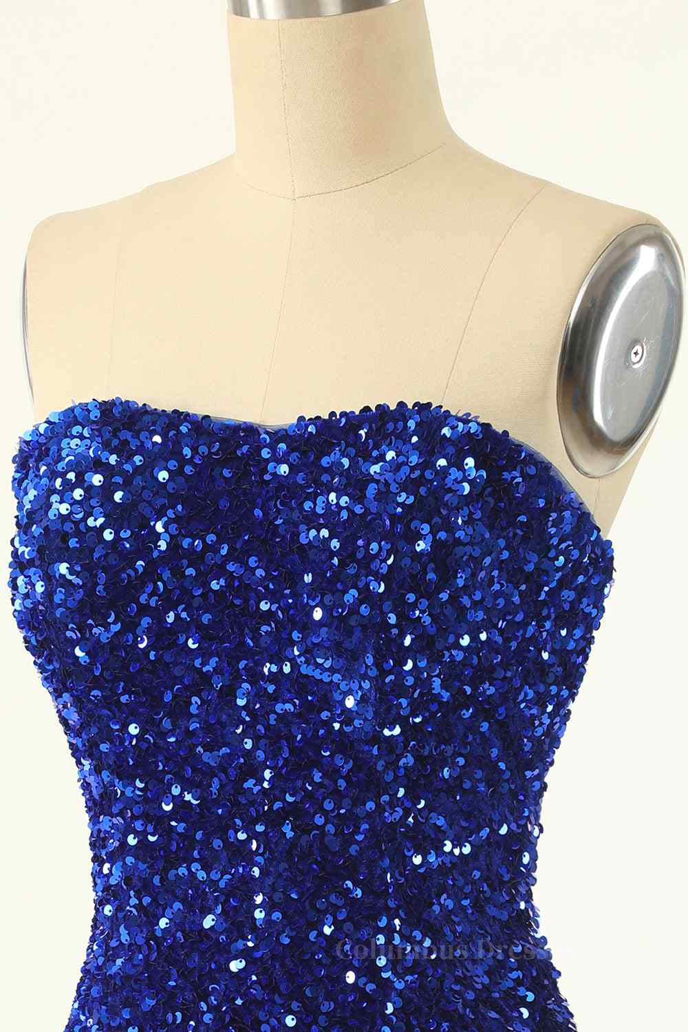 Party Dress Europe, Sheath Strapless Sequins Mini Homecoming Dress
