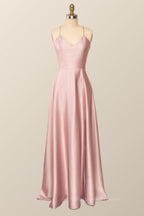 Club Outfit, Simple Straps Red Long Party Dress