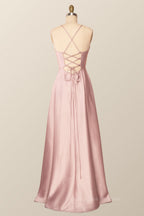 Party Dress Code Idea, Simple Straps Red Long Party Dress