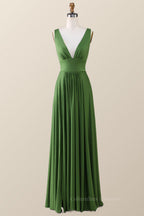 Prom Dress A Line Prom Dress, Simply Pink Empire A-line Maxi Dress with Slit