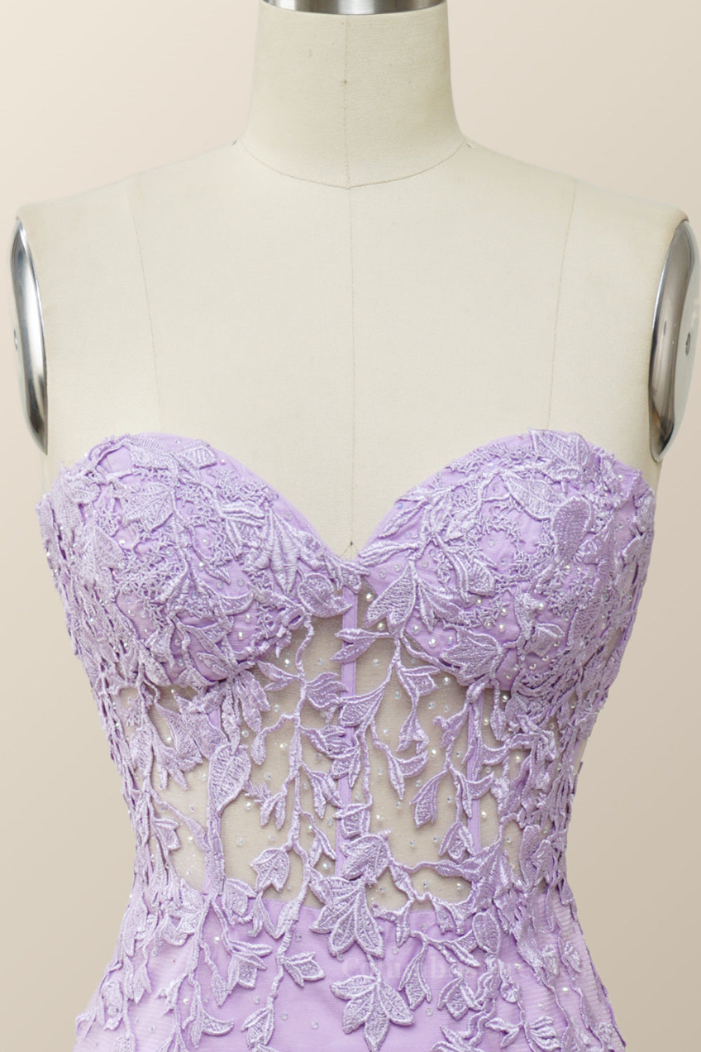 Homecoming Dresses Styles, Strapless Black Lace Mermaid Long Prom Dress