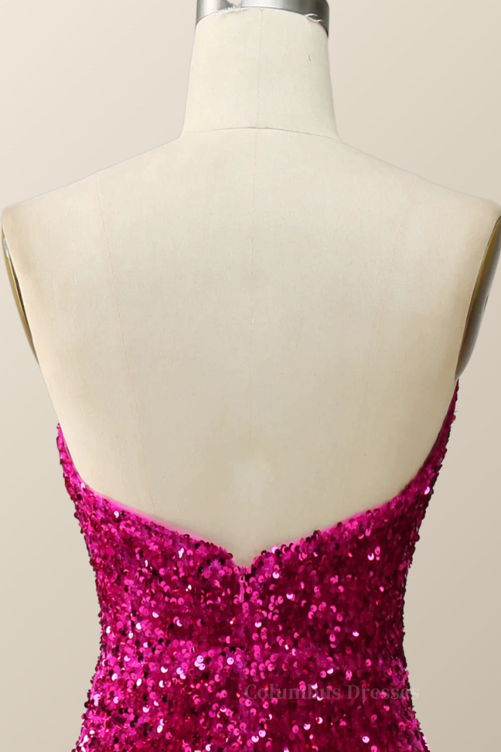 Prom Dresses With Pockets, Strapless V Neck Sequin Mermaid Long Formal Dress