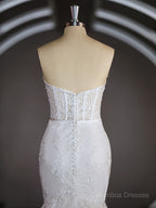 Wedding Dresses 2029 Trend New, Trumpet/Mermaid Sweetheart Court Train Tulle Wedding Dresses with Appliques Lace