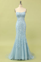 Prom Dress Stores, Yellow Mermaid Lace Appliques Long Formal Dress
